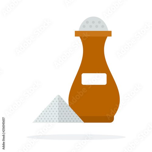 Mill for salt and a heap of salt flat isolated