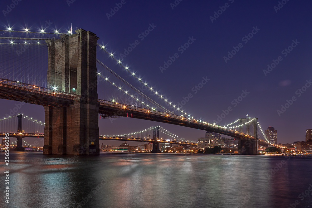 The Brooklyn Bridge - Twilight in New York City