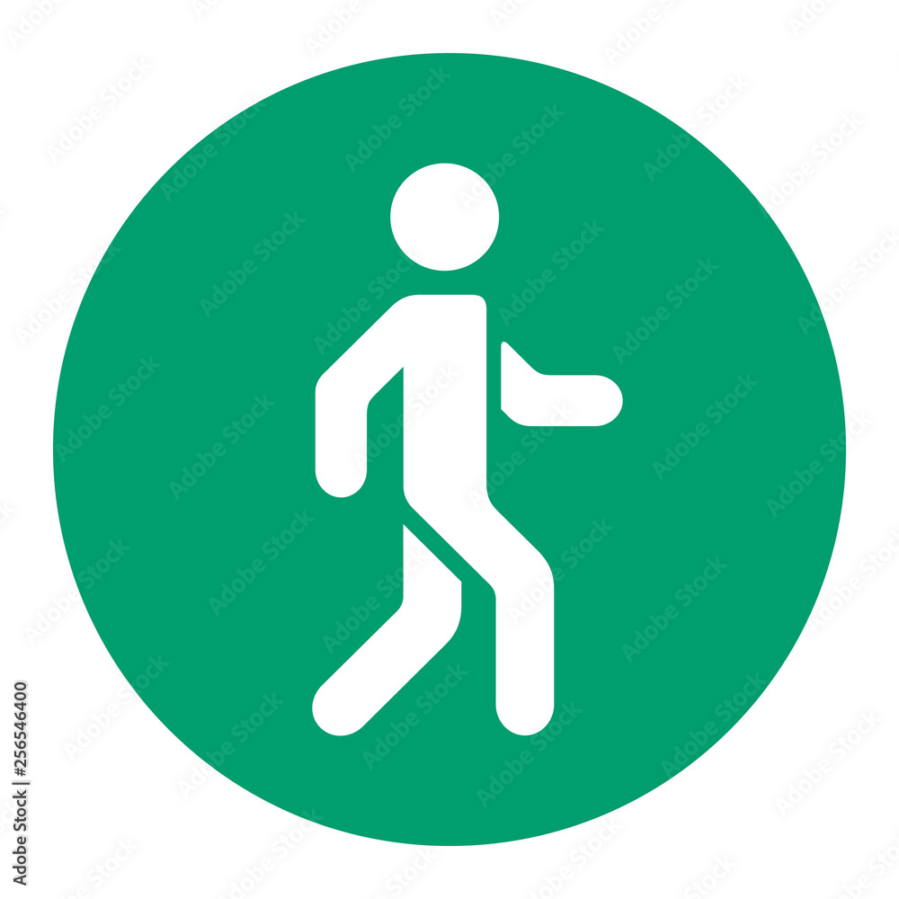 Road sign of a foot way flat isolated Road sign of a foot way flat isolated