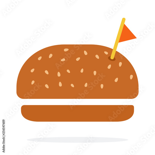 Bun with sesame seeds for burgers