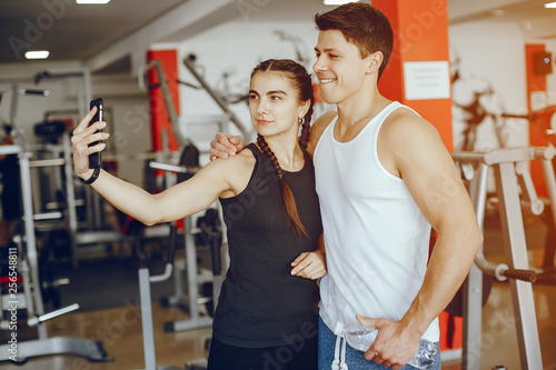 couple in a gym
