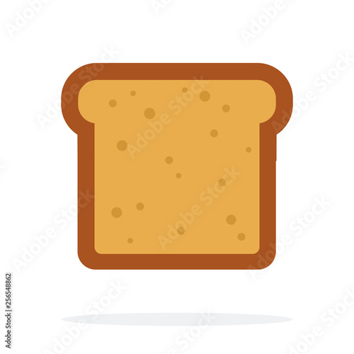 Piece of bread for the sandwich vector flat isolated