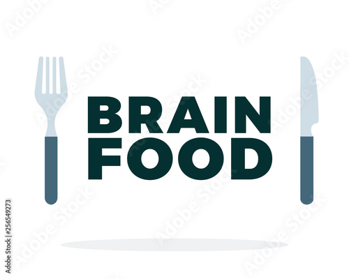 Brain food vector flat isolated
