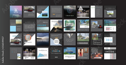 Original Modern Presentation templates or booklet. Easy Use in flyer and style info banner, trendy strategy mockup. Creative Slideshow or Startup. ppt.
