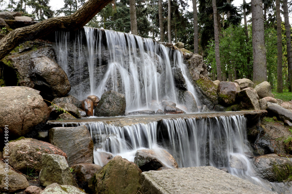 Fototapeta premium waterfall in forest, Poland 