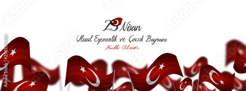 23 nisan ulusal egemenlik ve cocuk bayrami vector illustration. (23 April, National Sovereignty and Children’s Day)