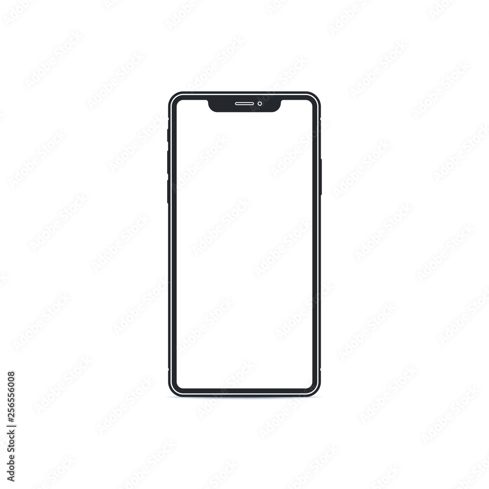 Flat smart phone template Flat smart phone template