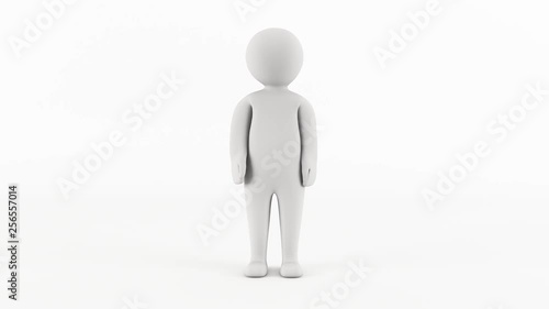 3D character animation - John Dough character, waving hello animation