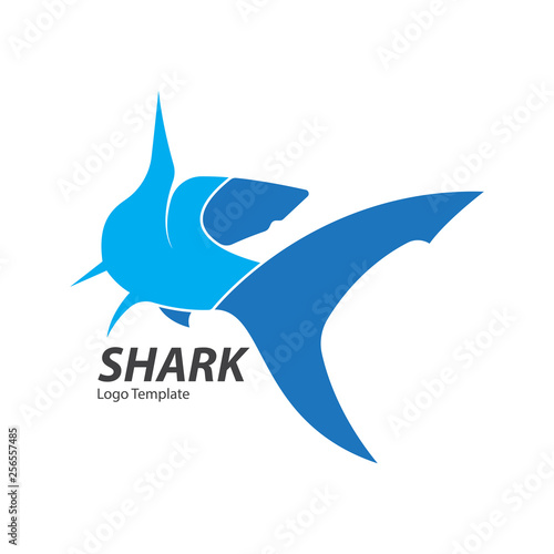 vector blue shark logo