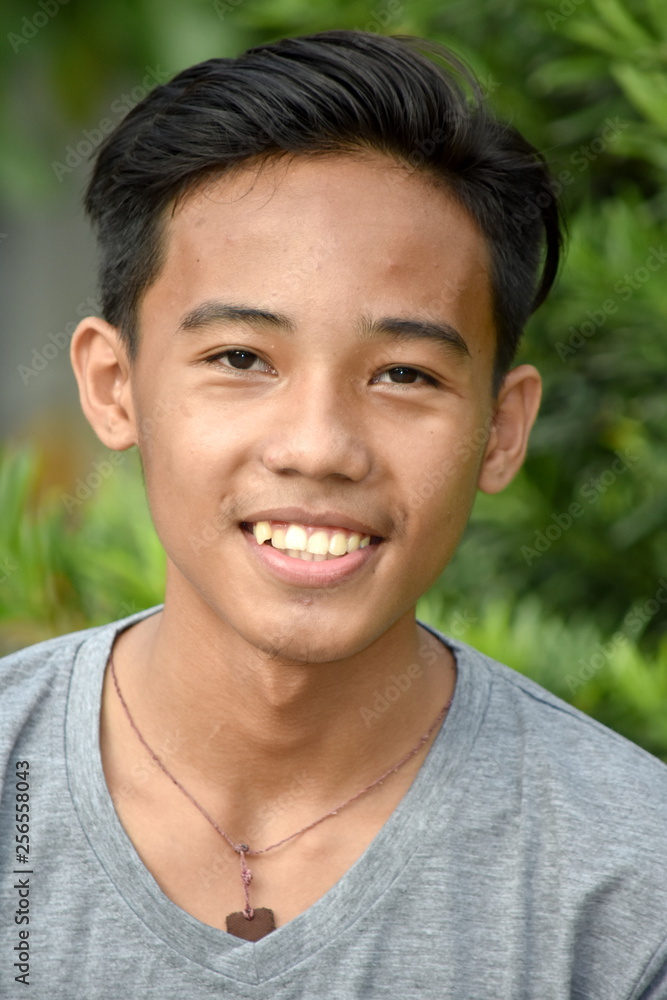 Smiling Asian Male Youngster Smiling Asian Male Youngster