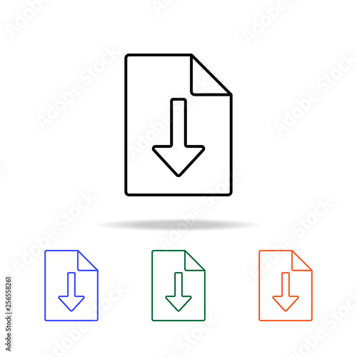 Free Download download sheet icon. Elements of simple web icon in multi color. Premium quality graphic design icon. Simple icon for websites, web design, mobile app, info graphics - GFXLoad