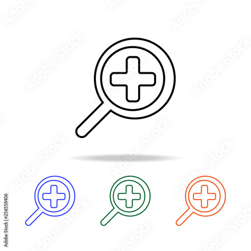 magnifying glass approximation icon. Elements of simple web icon in multi color. Premium quality graphic design icon. Simple icon for website, web design, mobile app, info graphics