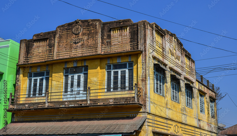 Old building in Pyin Oo Lwin, Myanmar
