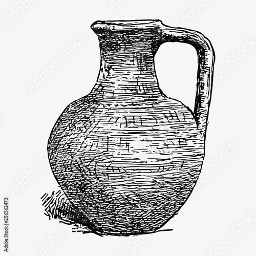 Antique clay pottery