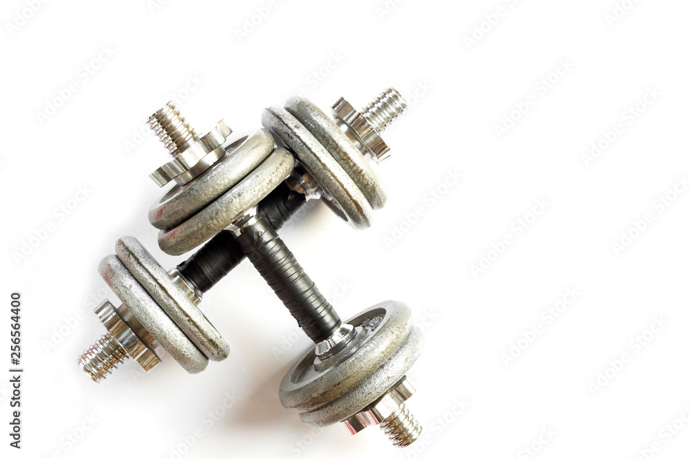 Dumbells isolate on white background. Dumbells isolate on white background.