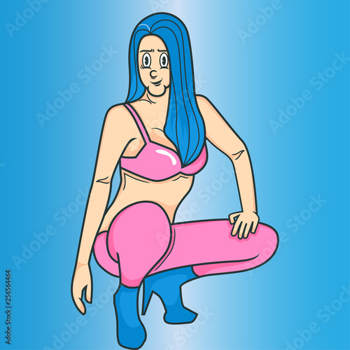  illustration of sexy woman, vector illustration