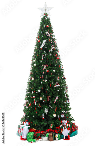 Christmas Tree isolated on white background.