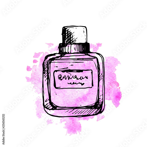 vector drawing perfume bottle