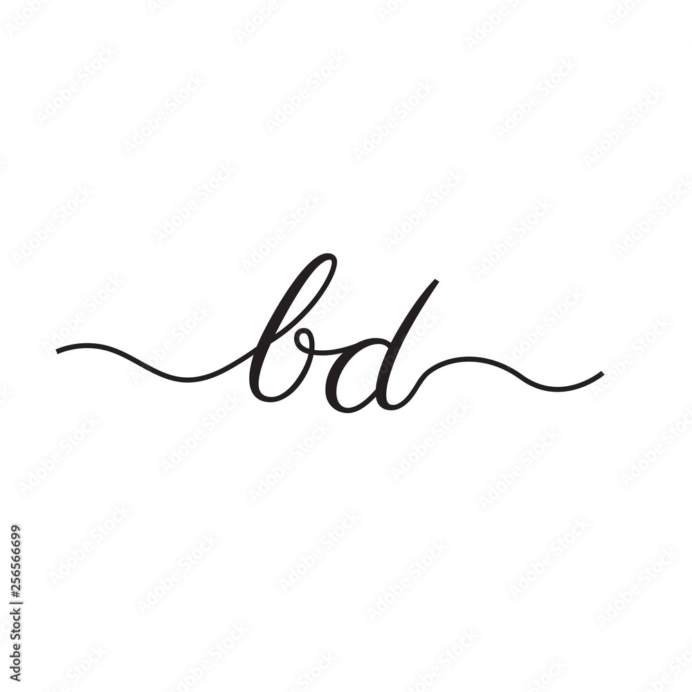 initials handwriting letters vector logo initials handwriting letters vector logo