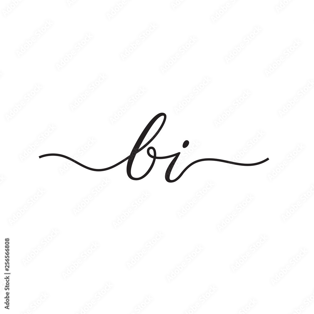 initials handwriting letters vector logo initials handwriting letters vector logo