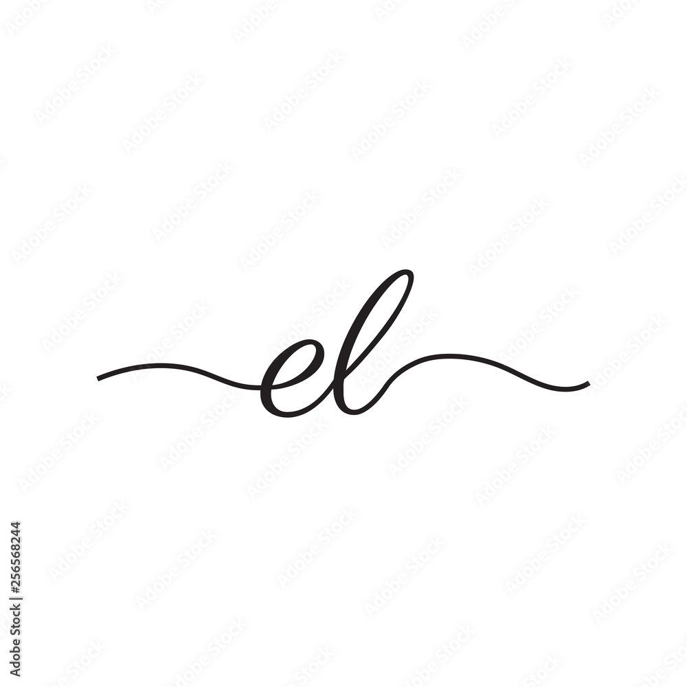 initials handwriting letters vector logo initials handwriting letters vector logo