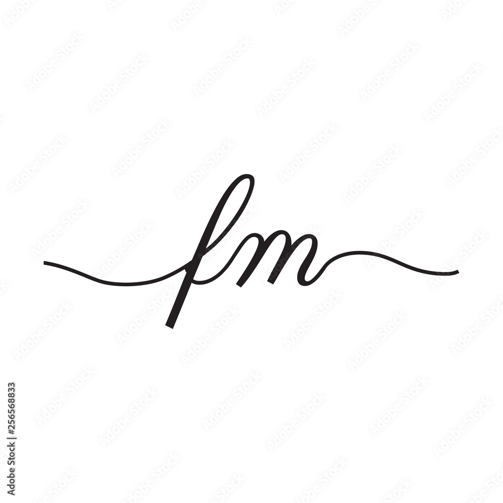 initials handwriting letters vector logo initials handwriting letters vector logo
