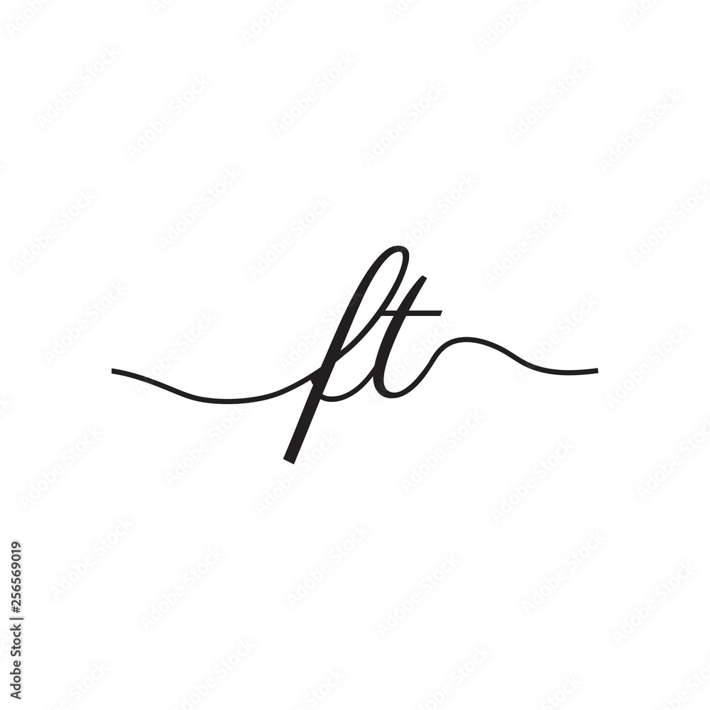 initials handwriting letters vector logo initials handwriting letters vector logo