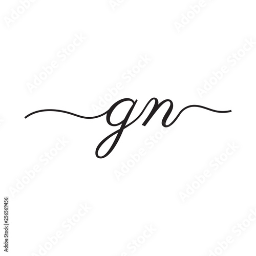 initials handwriting letters vector logo © khuluk