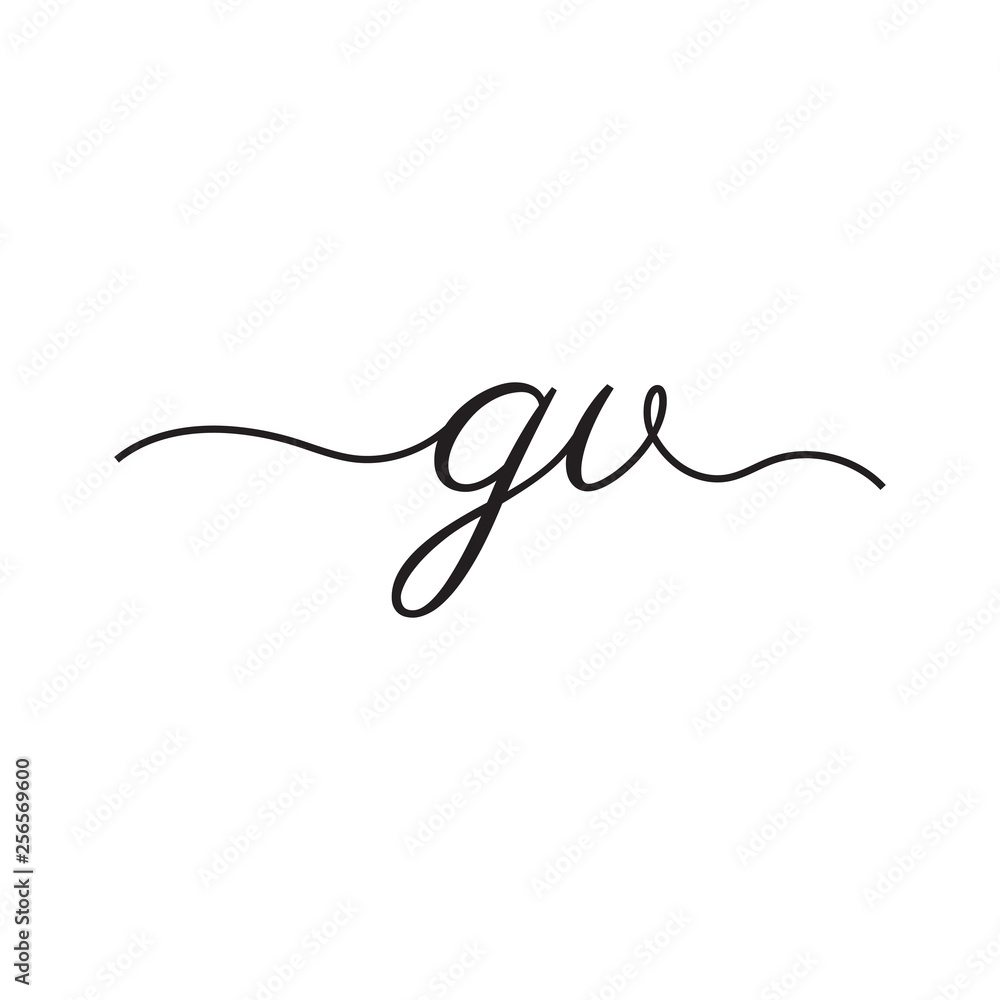 initials handwriting letters vector logo initials handwriting letters vector logo