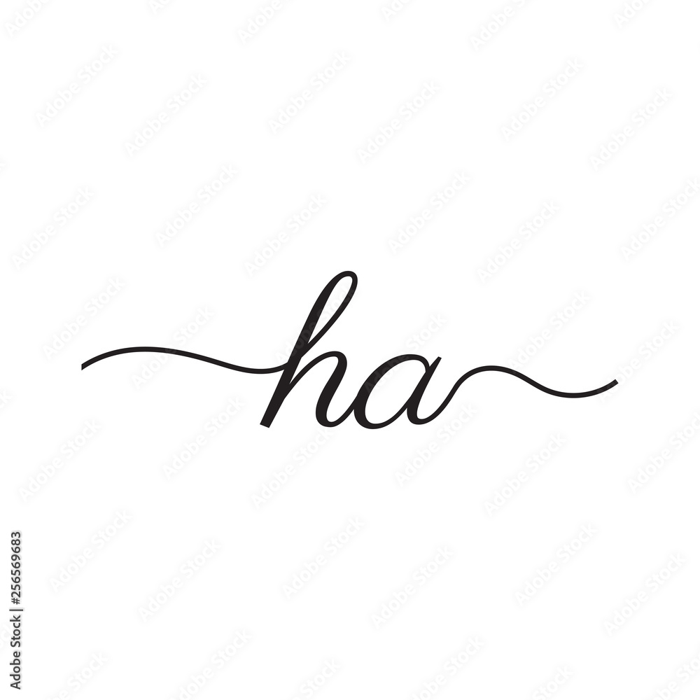 initials handwriting letters vector logo initials handwriting letters vector logo