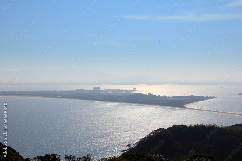 志賀島の潮見公園から見た海ノ中道