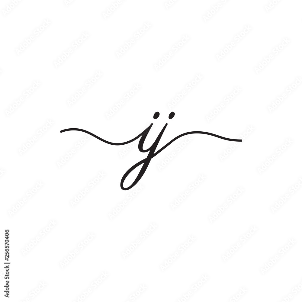 initials handwriting letters vector logo initials handwriting letters vector logo