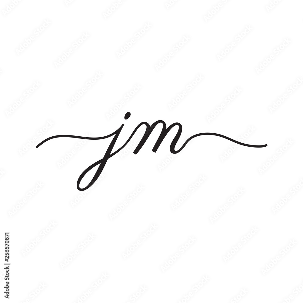 initials handwriting letters vector logo initials handwriting letters vector logo