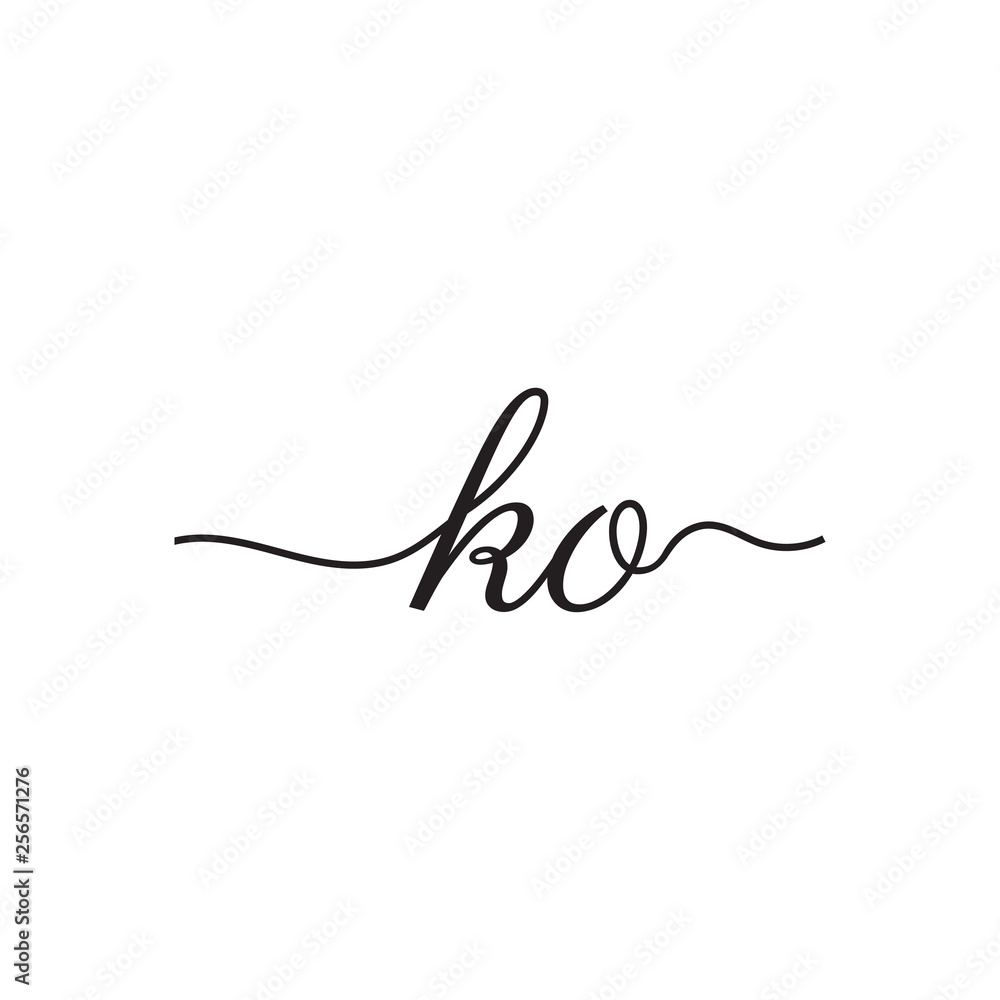 initials handwriting letters vector logo initials handwriting letters vector logo