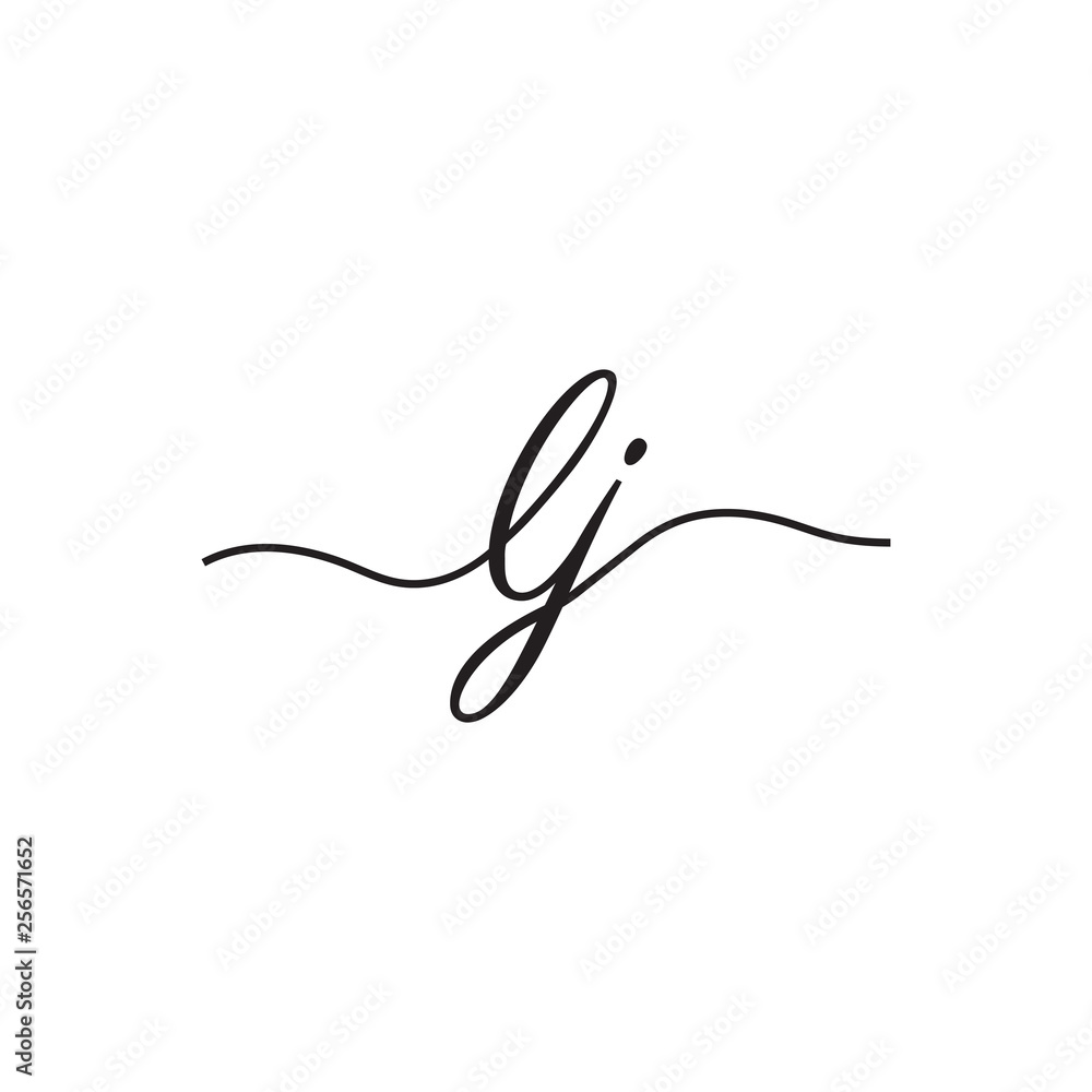 initials handwriting letters vector logo initials handwriting letters vector logo