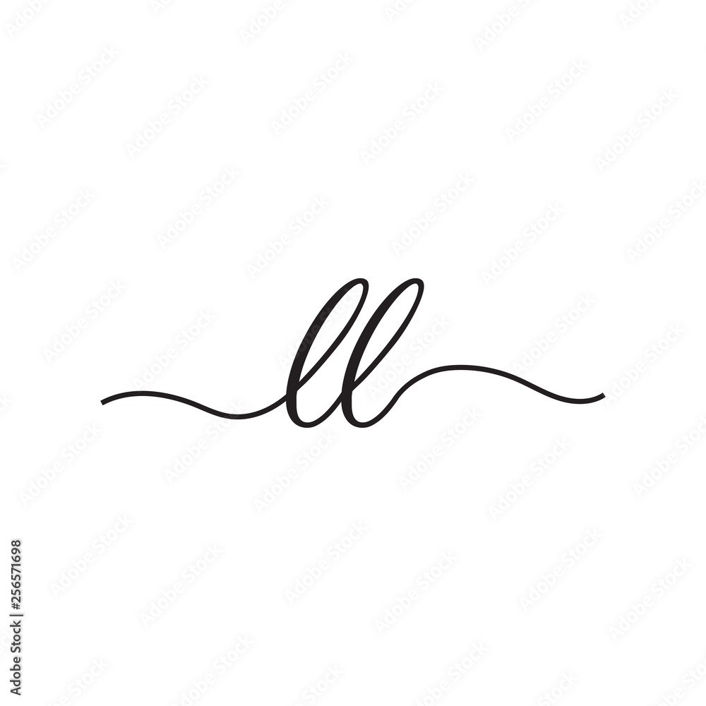 initials handwriting letters vector logo initials handwriting letters vector logo