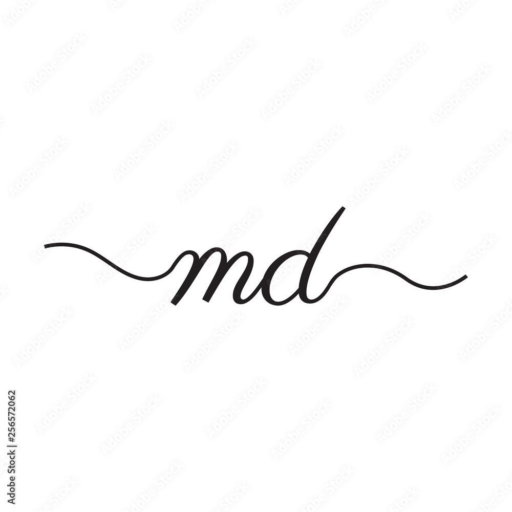initials handwriting letters vector logo initials handwriting letters vector logo