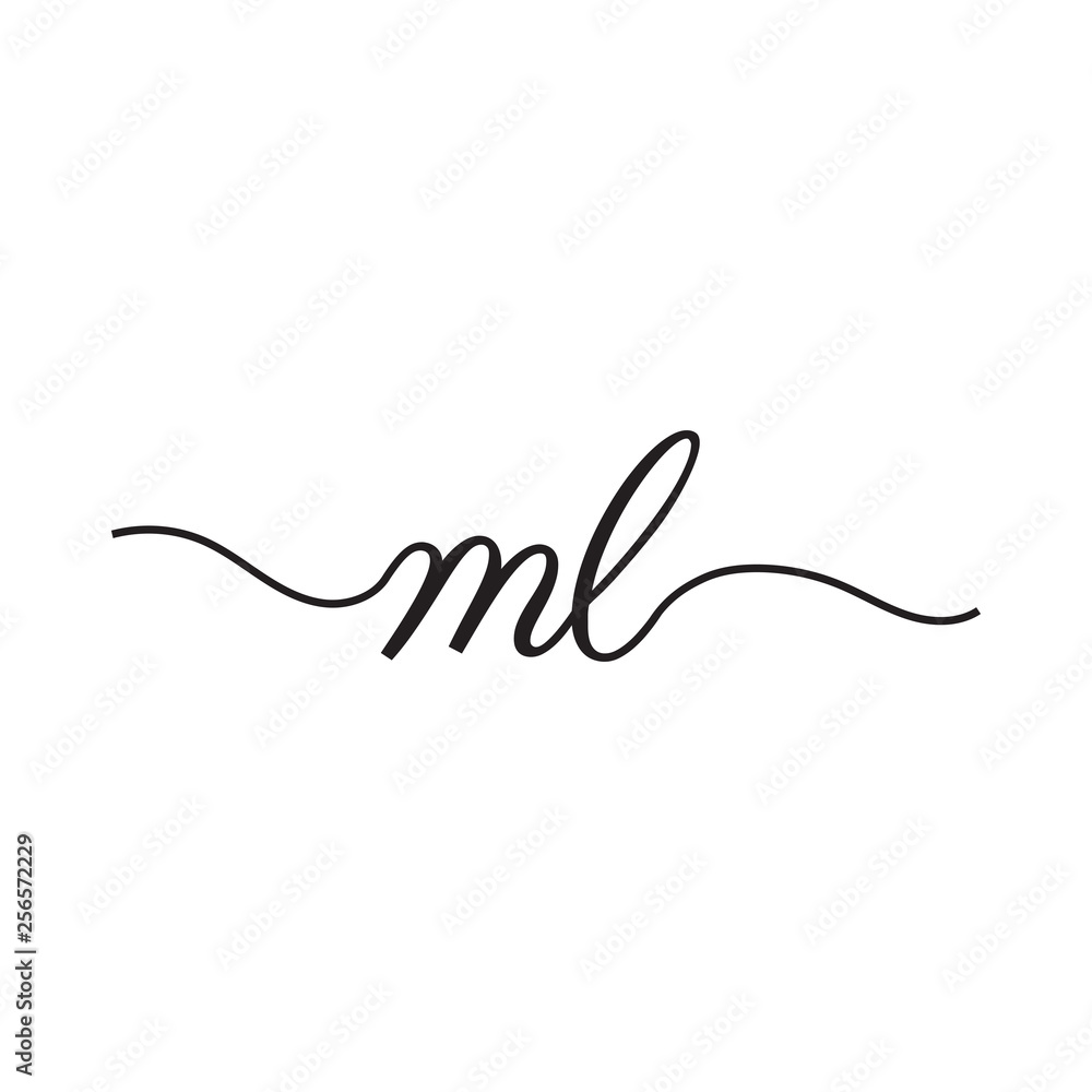 initials handwriting letters vector logo initials handwriting letters vector logo