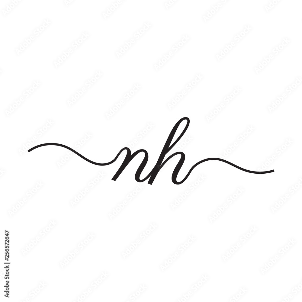 initials handwriting letters vector logo initials handwriting letters vector logo