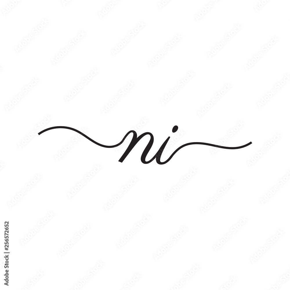 initials handwriting letters vector logo initials handwriting letters vector logo