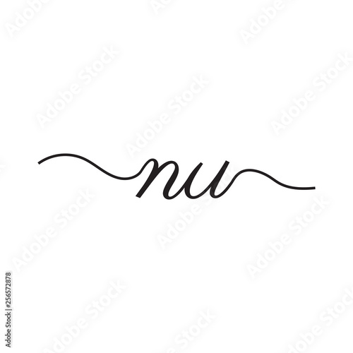 initials handwriting letters vector logo