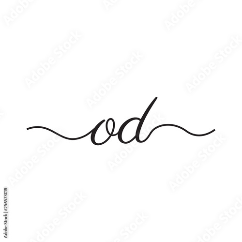 initials handwriting letters vector logo