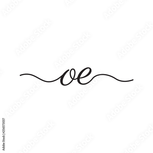 initials handwriting letters vector logo © khuluk