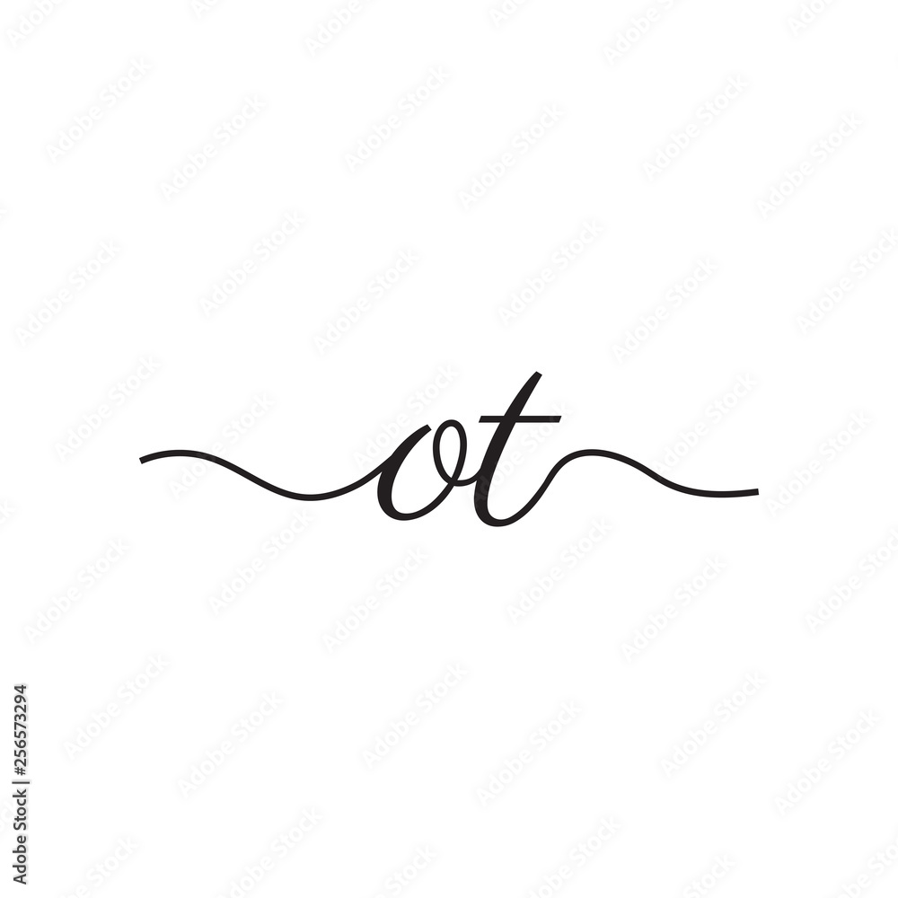 initials handwriting letters vector logo initials handwriting letters vector logo