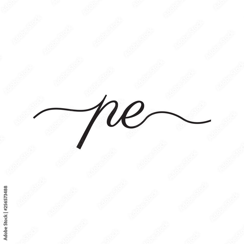 initials handwriting letters vector logo initials handwriting letters vector logo