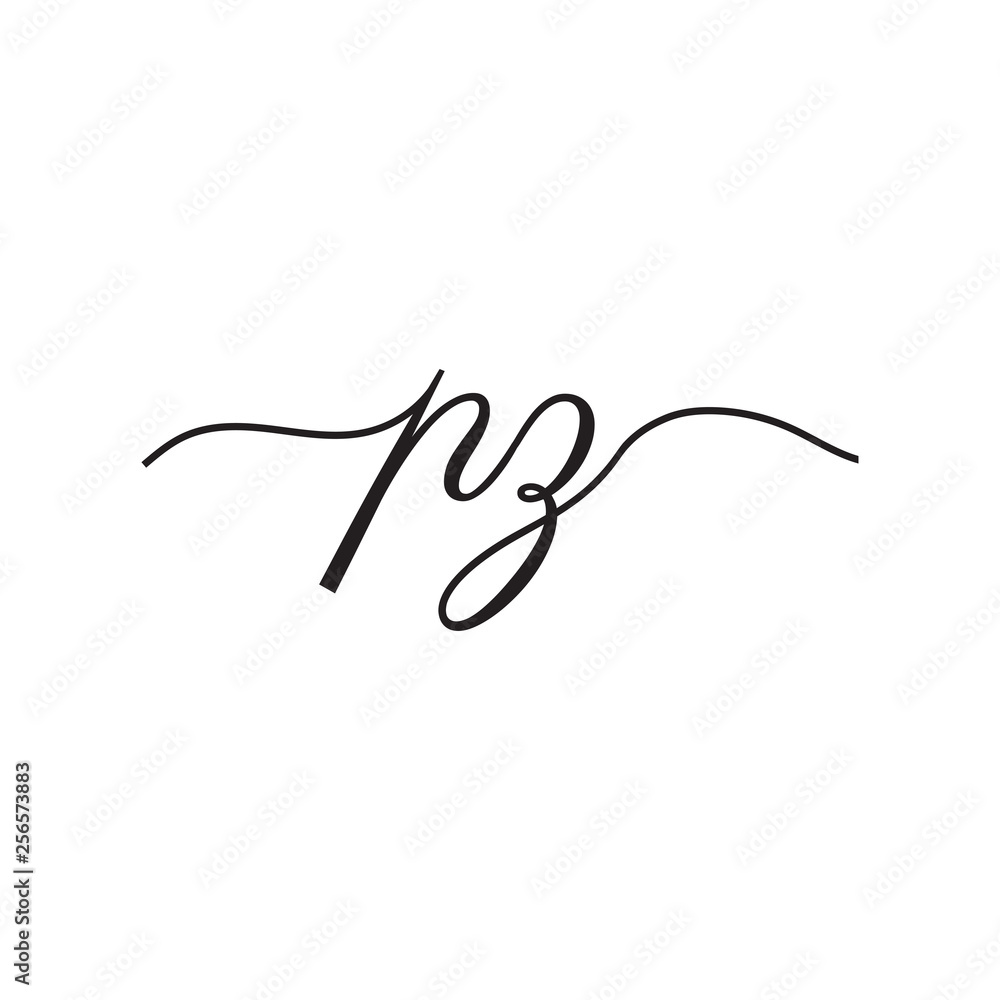 initials handwriting letters vector logo initials handwriting letters vector logo