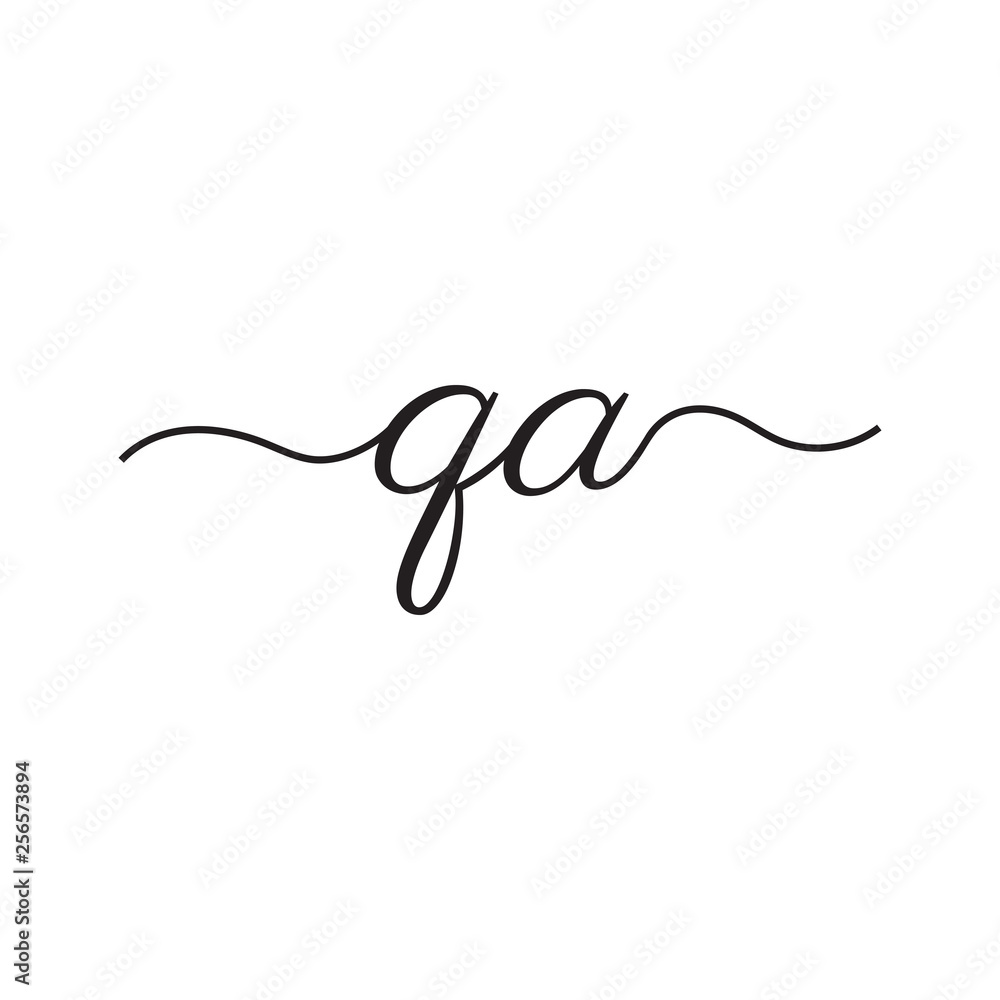 initials handwriting letters vector logo initials handwriting letters vector logo
