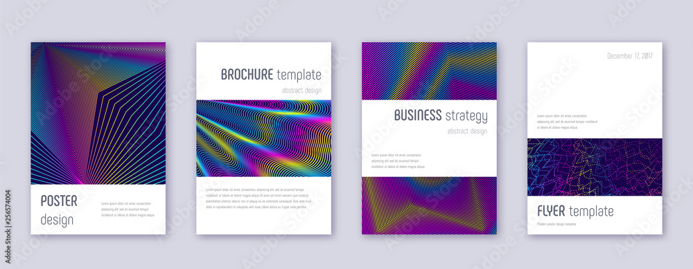 Minimalistic brochure design template set. Rainbow Minimalistic brochure design template set. Rainbow