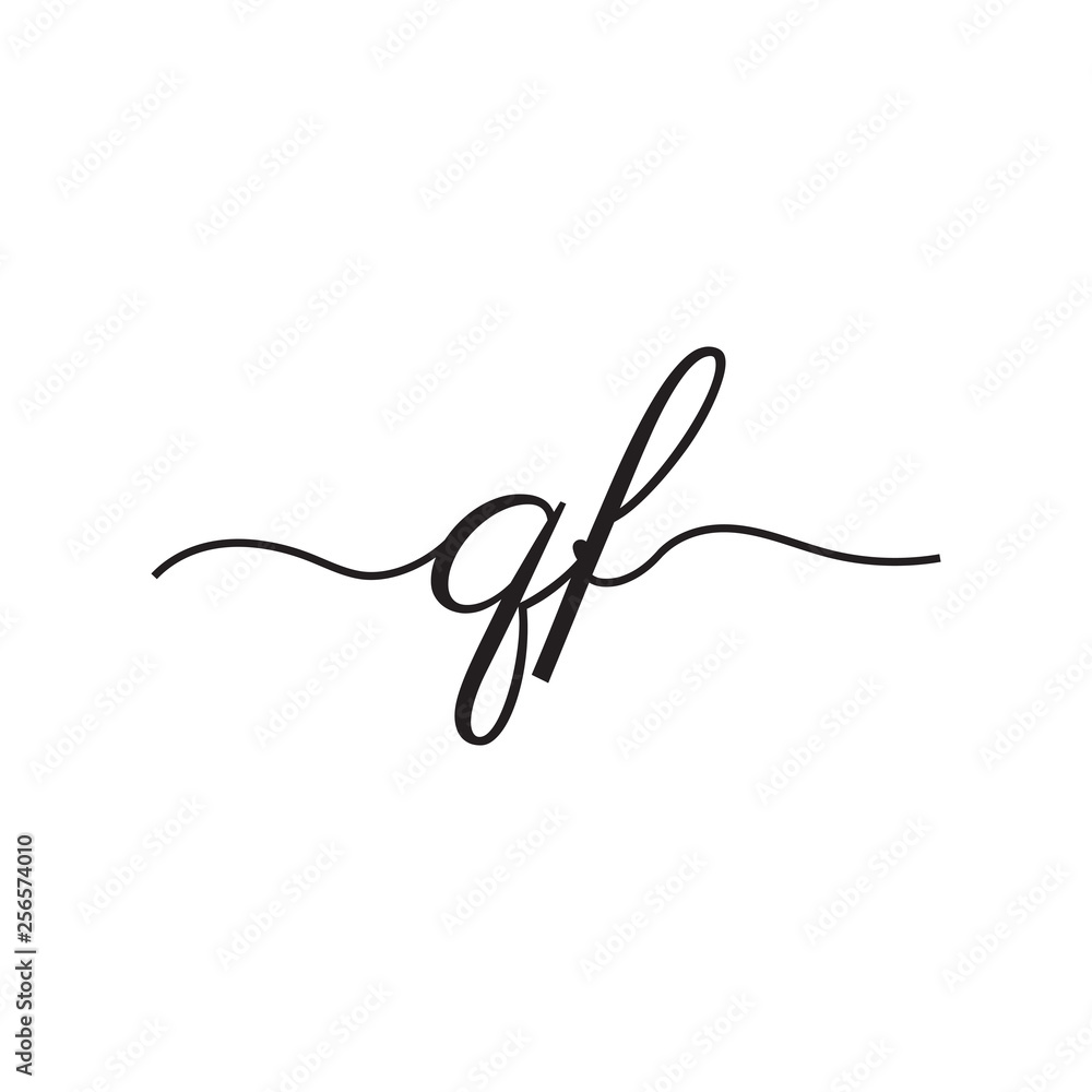 initials handwriting letters vector logo initials handwriting letters vector logo