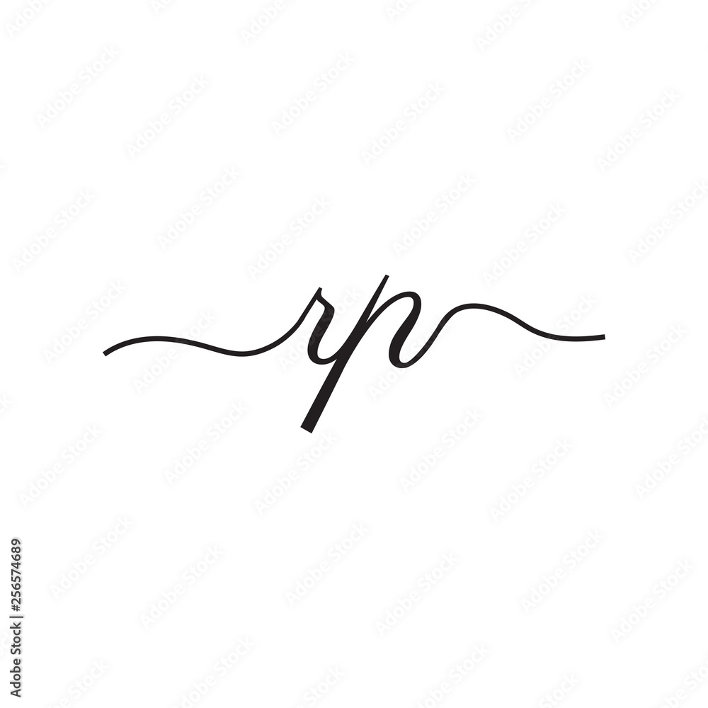 initials handwriting letters vector logo initials handwriting letters vector logo